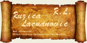 Ružica Lacmanović vizit kartica